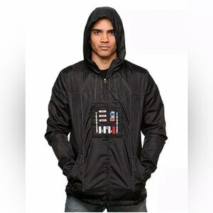 Star war Black Hooded Windbreaker Jacket
